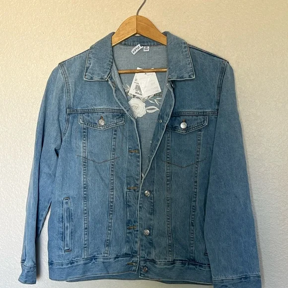 David’s Bridal | Embroidered Bride Jean Jacket with Flowers - Picture 6 of 10